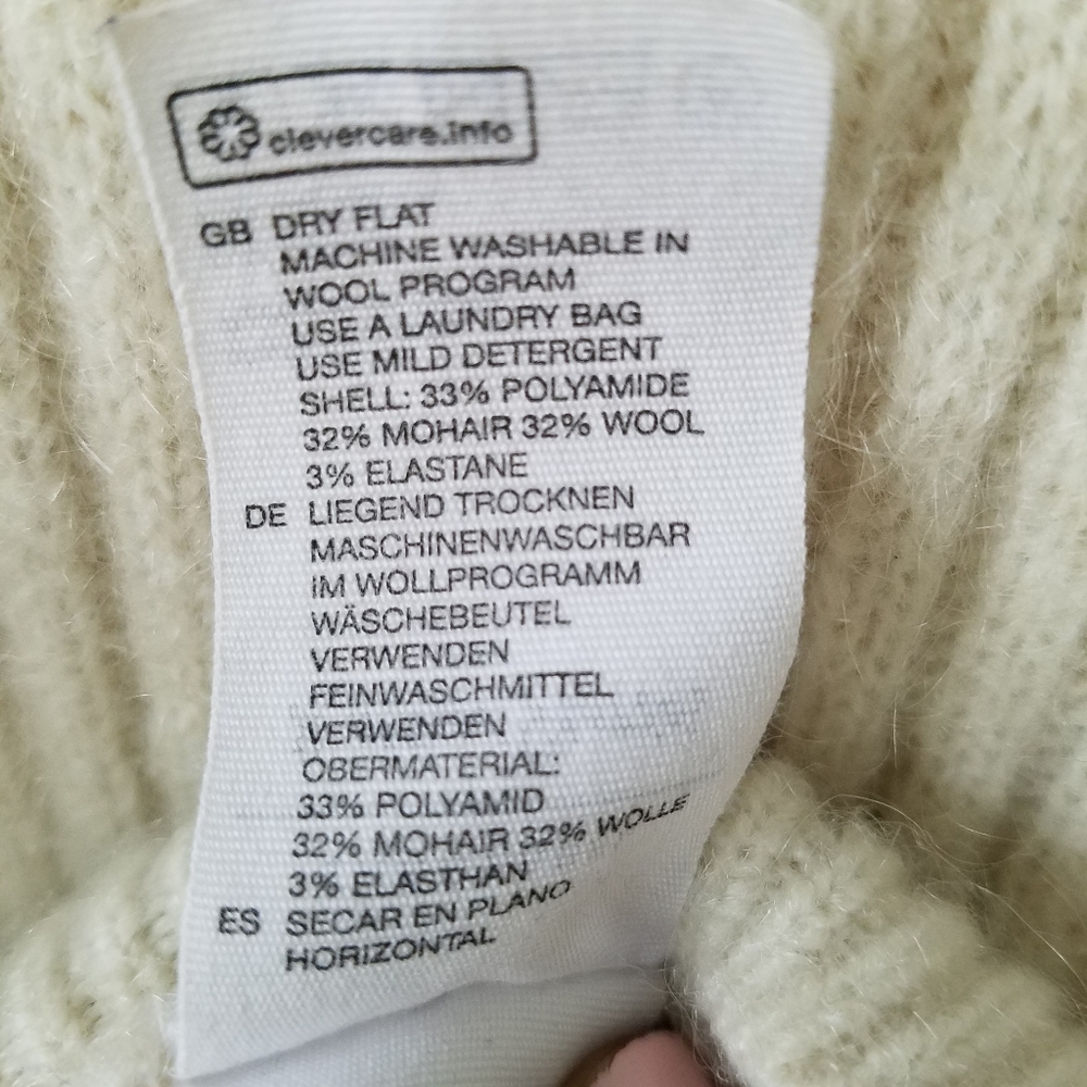 & Other Stories Cream Ribbed Cardigan - Picture 11 of 12